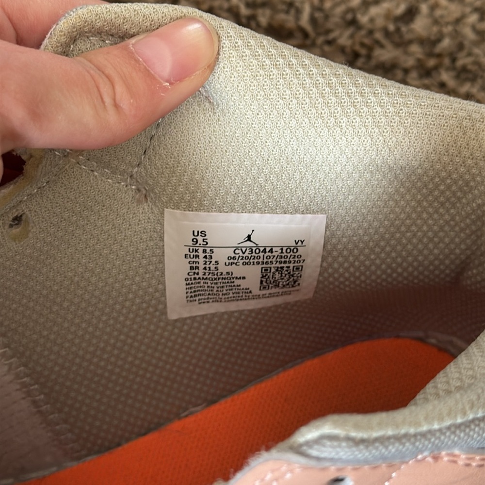 Nike Air Jordan 1 Mid Milan Tan Hi Tops - Picture 8 of 8